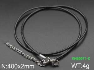 Stainless Steel Clasp with Fabric Cord - KN85571-Z