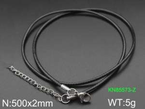 Stainless Steel Clasp with Fabric Cord - KN85573-Z