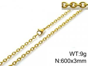 Staineless Steel Small Gold-plating Chain - KN87021-Z