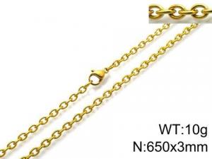 Staineless Steel Small Gold-plating Chain - KN87022-Z