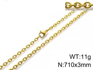 Staineless Steel Small Gold-plating Chain - KN87023-Z