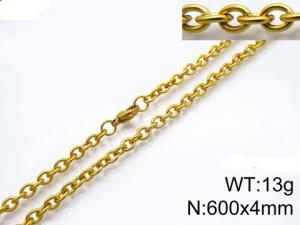 SS Gold-Plating Necklace - KN87033-Z