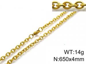 SS Gold-Plating Necklace - KN87034-Z