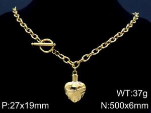 SS Gold-Plating Necklace - KN87132-Z