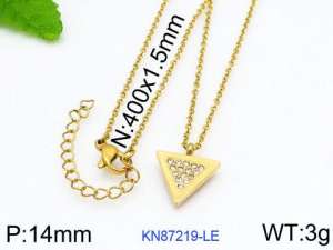SS Gold-Plating Necklace - KN87219-LE