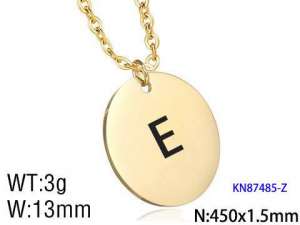 SS Gold-Plating Necklace - KN87485-Z