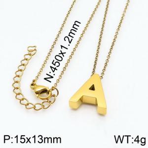 SS Gold-Plating Necklace - KN87925-K