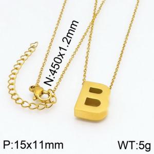 SS Gold-Plating Necklace - KN87926-K