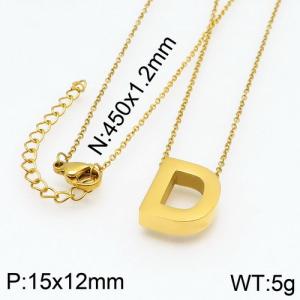 SS Gold-Plating Necklace - KN87928-K