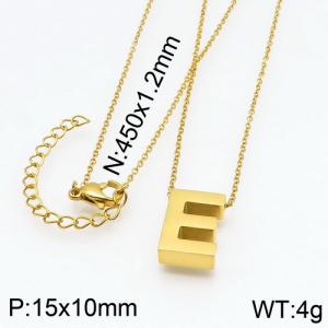 SS Gold-Plating Necklace - KN87929-K