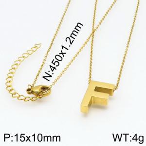 SS Gold-Plating Necklace - KN87930-K