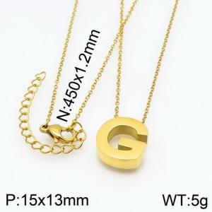 SS Gold-Plating Necklace - KN87931-K