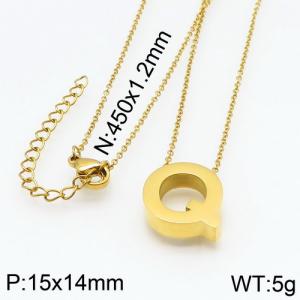 SS Gold-Plating Necklace - KN87941-K