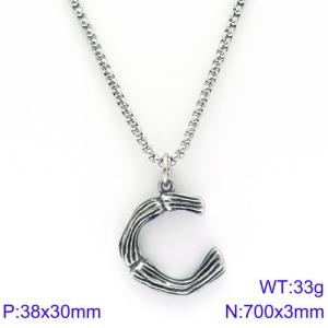 Stainless Steel Necklace - KN88081-KHX