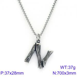 Stainless Steel Necklace - KN88091-KHX