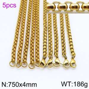 SS Gold-Plating Necklace - KN88135-Z