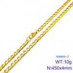SS Gold-Plating Necklace - KN88241-Z