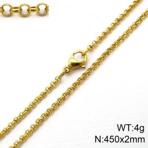Staineless Steel Small Gold-plating Chain - KN89084-Z
