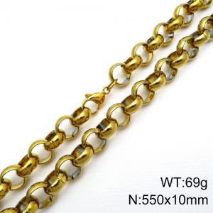 SS Gold-Plating Necklace - KN89110-Z