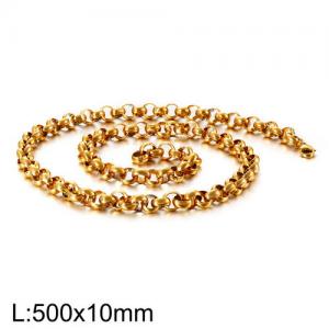 SS Gold-Plating Necklace - KN89111-Z