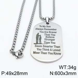 Stainless Steel Necklace - KN89121-Z