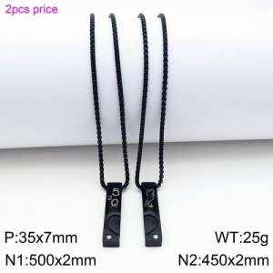 Stainless Steel Black-plating Necklace - KN89153-Z