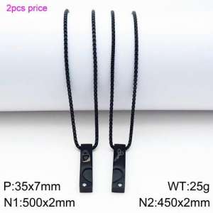 Stainless Steel Black-plating Necklace - KN89159-Z