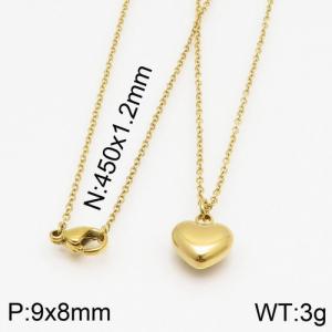 SS Gold-Plating Necklace - KN89305-KFC