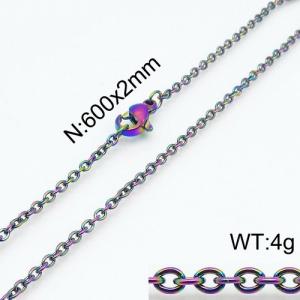 Colorful Plating Necklace - KN89352-Z