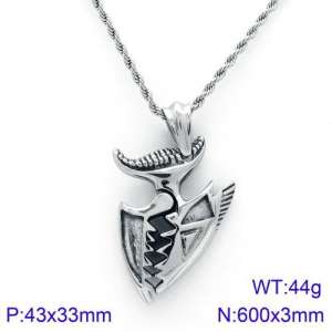 Stainless Steel Necklace - KN89376-BDJX