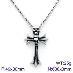 Stainless Steel Necklace - KN89381-BDJX
