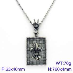 Stainless Steel Necklace - KN89389-BDJX