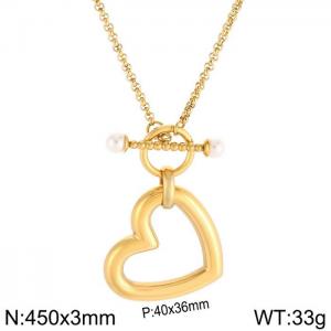 SS Gold-Plating Necklace - KN89567-KFC