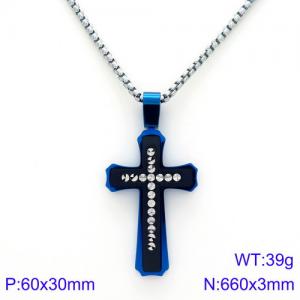 Stainless Steel Black-plating Necklace - KN89620-KPD