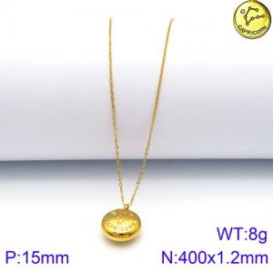 SS Gold-Plating Necklace - KN89785-KFC