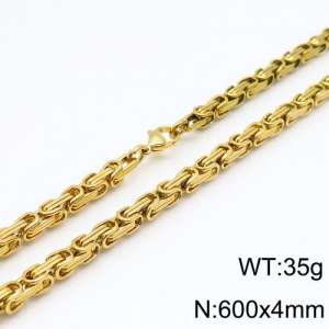 SS Gold-Plating Necklace - KN89887-Z