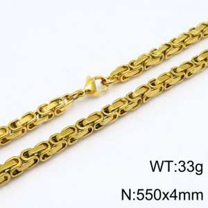 SS Gold-Plating Necklace - KN89896-Z