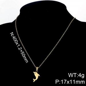 SS Gold-Plating Necklace - KN89961-K