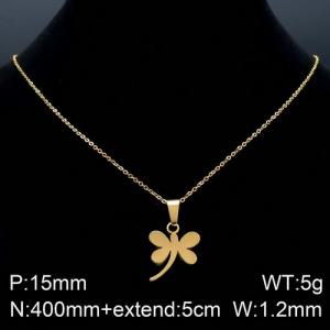 SS Gold-Plating Necklace - KN89964-K