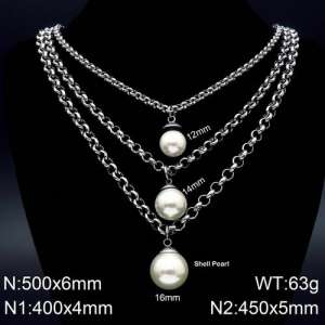 Stainless Steel Necklace - KN89964-Z