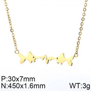 SS Gold-Plating Necklace - KN90010-KFC