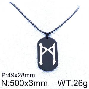 Stainless Steel Black-plating Necklace - KN90013-Z