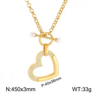 SS Gold-Plating Necklace - KN90143-KFC