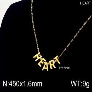 SS Gold-Plating Necklace - KN90428-Z