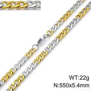 SS Gold-Plating Necklace - KN90505-Z