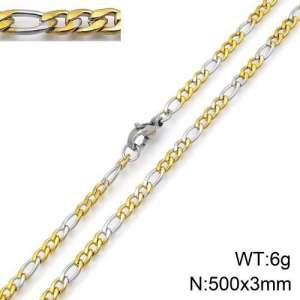 SS Gold-Plating Necklace - KN90510-Z