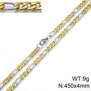 SS Gold-Plating Necklace - KN90514-Z
