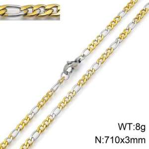 SS Gold-Plating Necklace - KN90548-Z
