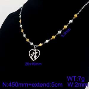 SS Gold-Plating Necklace - KN91287-Z