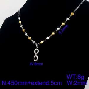 SS Gold-Plating Necklace - KN91292-Z